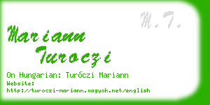 mariann turoczi business card