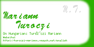 mariann turoczi business card